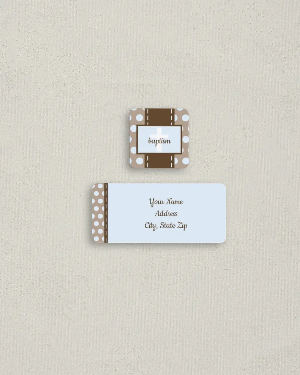 This is a 2¼" x 1" Labels; 1" x 1" Seals Return Address Label called Expression printed in full color