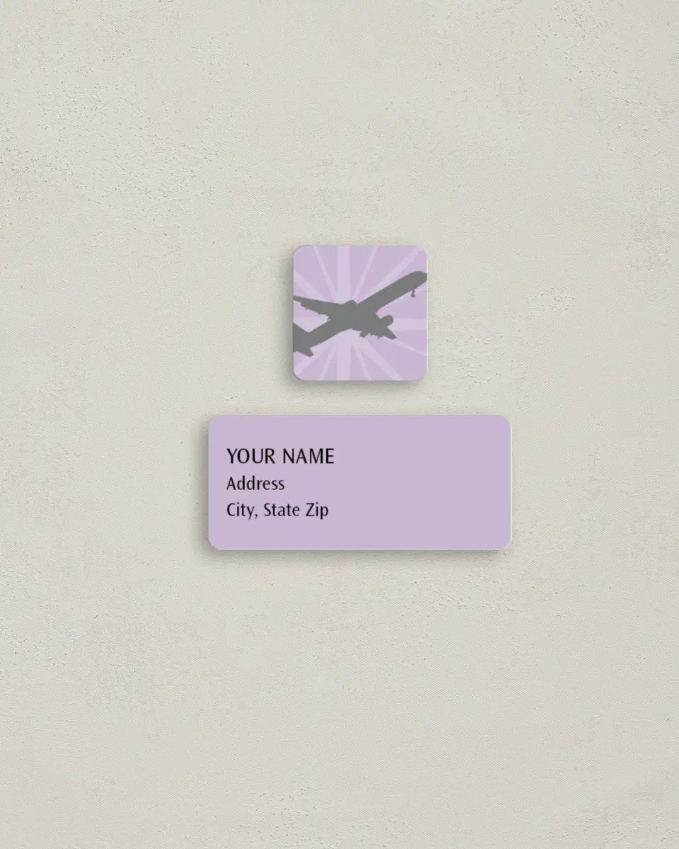 This is a 2¼" x 1" Labels; 1" x 1" Seals Return Address Label called Bringing Her Home printed in full color