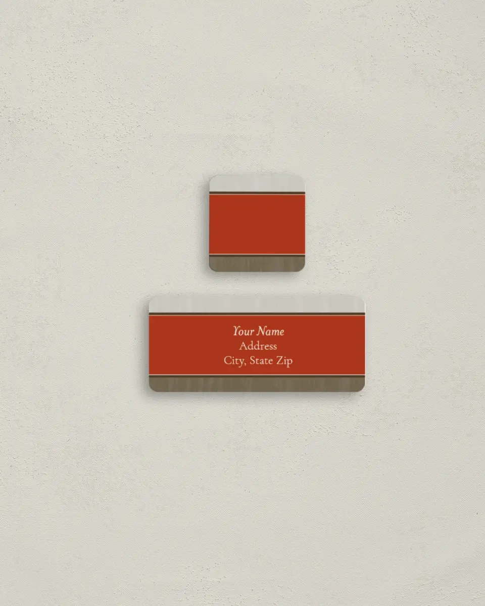 This is a 2¼" x 1" Labels; 1" x 1" Seals Return Address Label called Seasonal Style printed in full color
