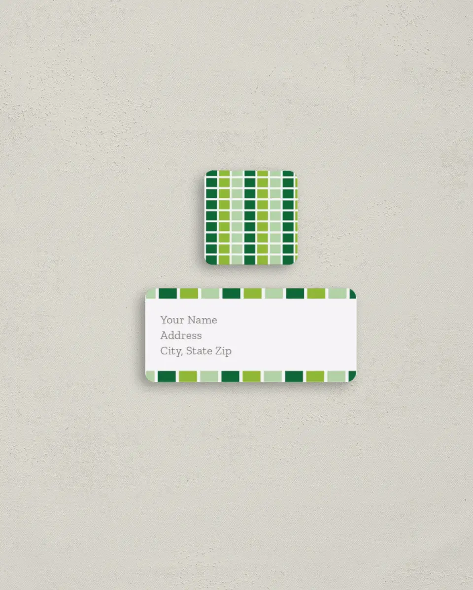 This is a 2¼" x 1" Labels; 1" x 1" Seals Return Address Label called Luck of the Irish printed in full color