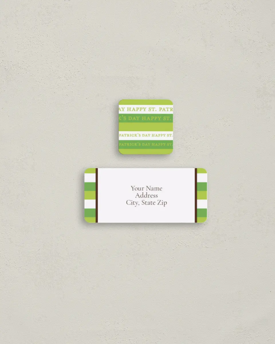 This is a 2¼" x 1" Labels; 1" x 1" Seals Return Address Label called Clover Delivery printed in full color