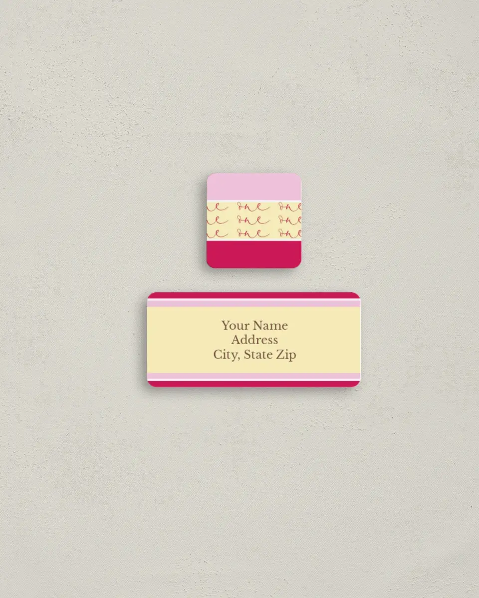 This is a 2¼" x 1" Labels; 1" x 1" Seals Birthday Party Invitation called Birthday Fun printed in full color