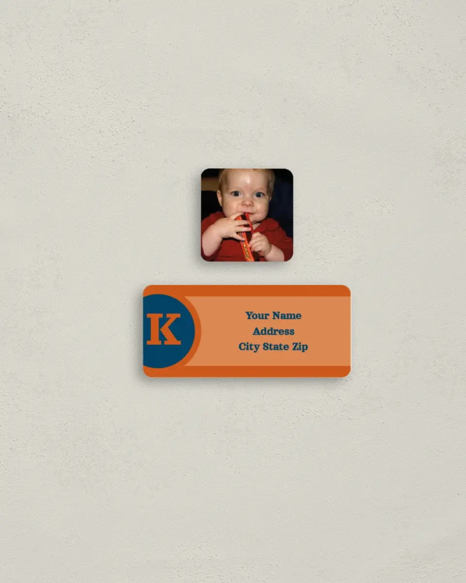 This is a 2¼" x 1" Labels; 1" x 1" Seals Birthday Party Invitation called Birthday Photo Collage printed in full color