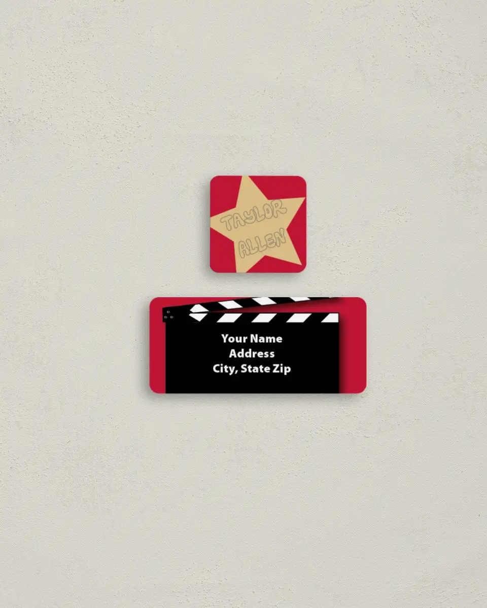 This is a 2¼" x 1" Labels; 1" x 1" Seals Return Address Label called Our Little Star printed in full color