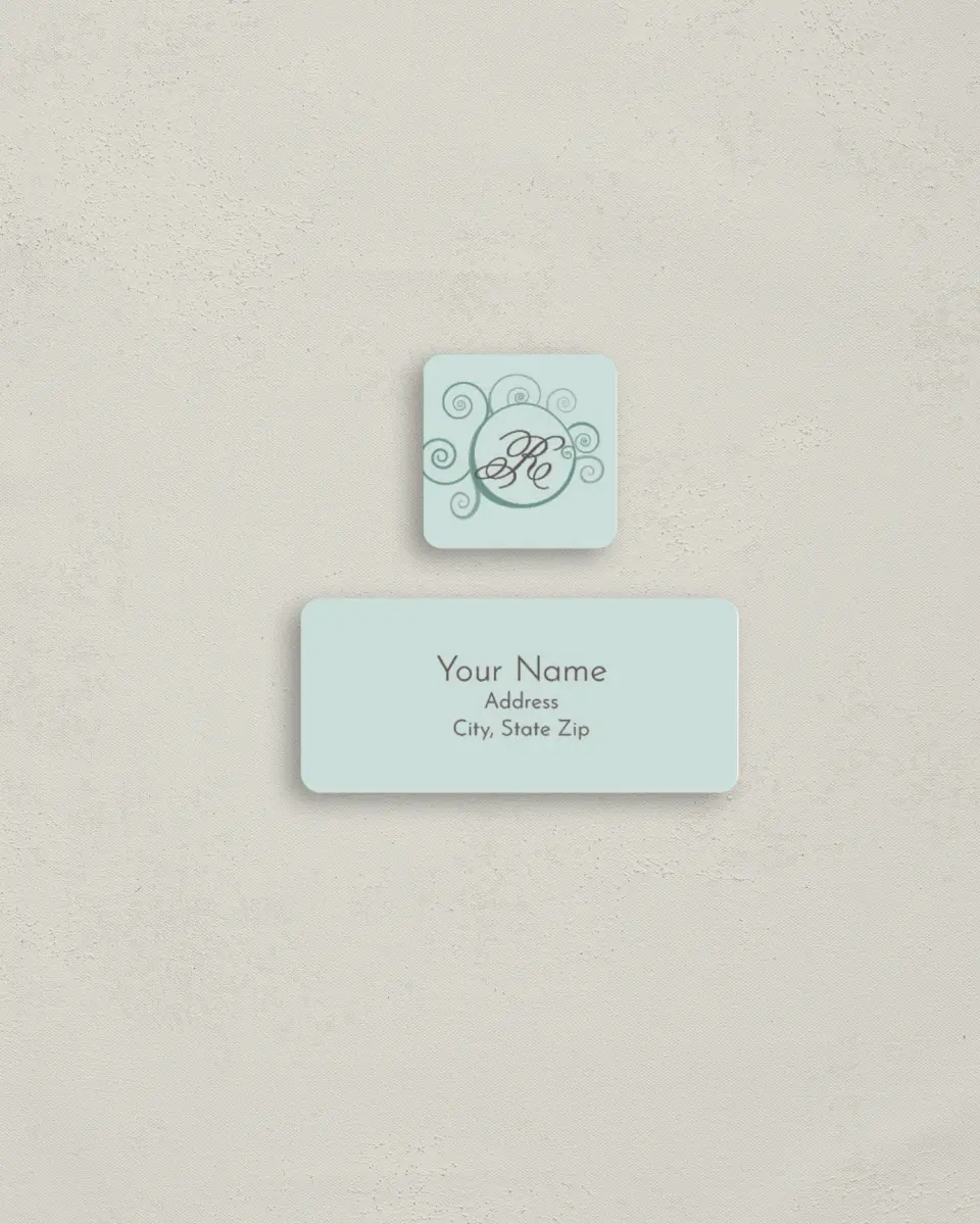 This is a 2¼" x 1" Labels; 1" x 1" Seals Return Address Label called Little Sprout - Girl printed in full color