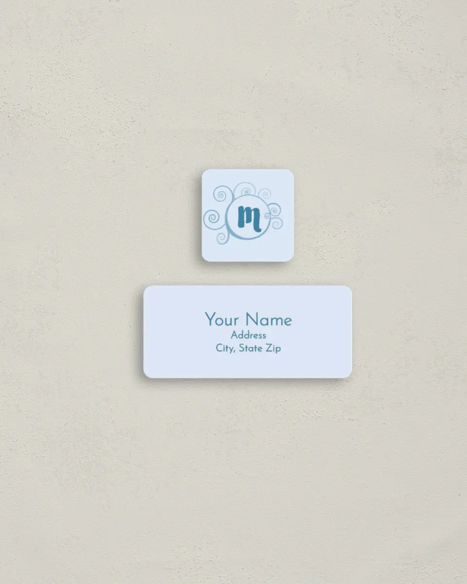This is a 2¼" x 1" Labels; 1" x 1" Seals Return Address Label called Little Sprout - Boy printed in full color