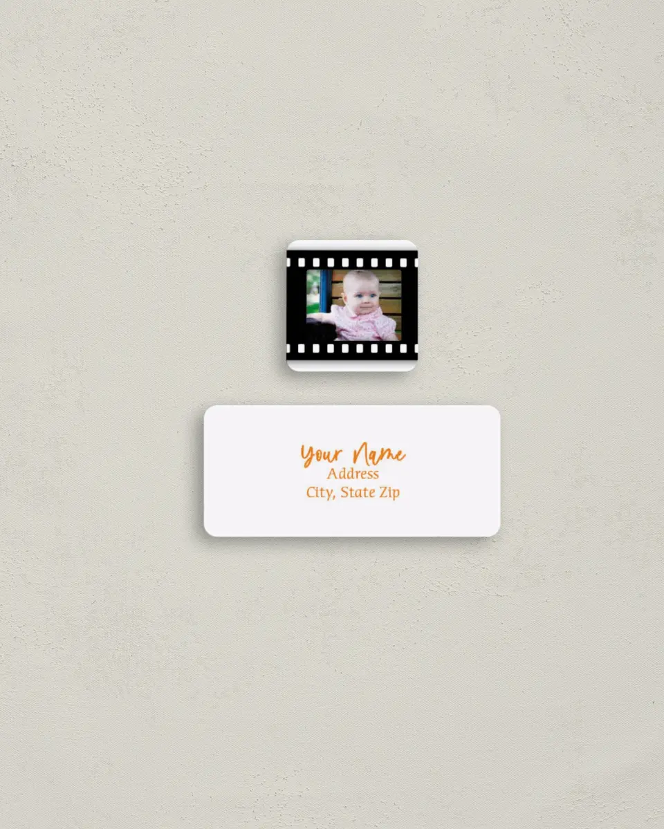 This is a 2¼" x 1" Labels; 1" x 1" Seals Return Address Label called Glamour Shots printed in full color