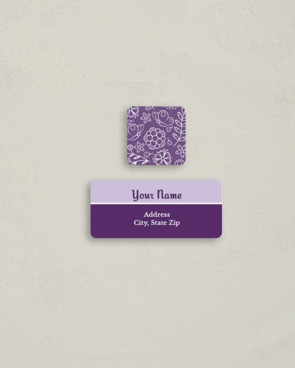 This is a 2¼" x 1" Labels; 1" x 1" Seals Return Address Label called Girly Girl printed in full color