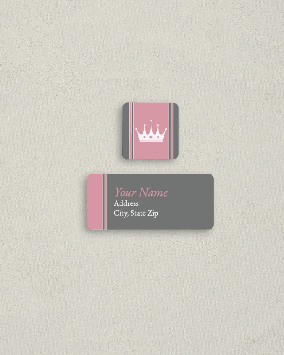 This is a 2¼" x 1" Labels; 1" x 1" Seals Return Address Label called Our Little Princess printed in full color