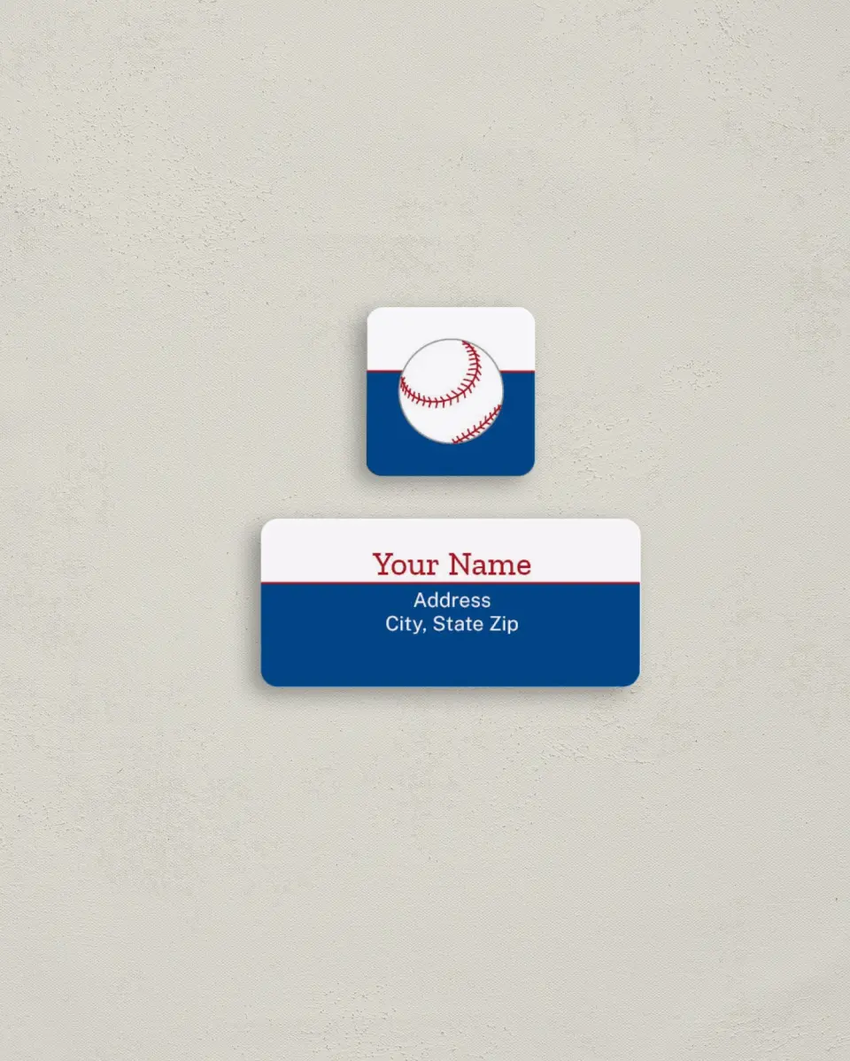 This is a 2¼" x 1" Labels; 1" x 1" Seals Return Address Label called Baby Bio printed in full color