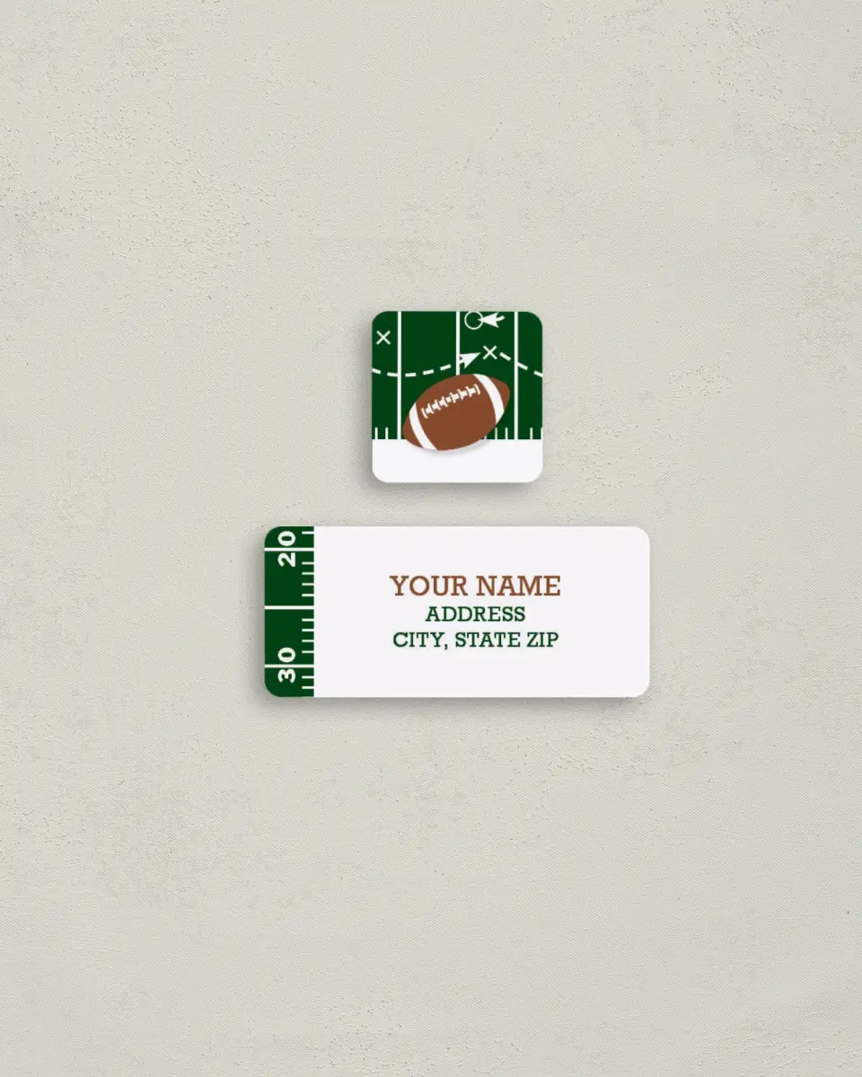 This is a 2¼" x 1" Labels; 1" x 1" Seals Return Address Label called Ready to Rumble printed in full color