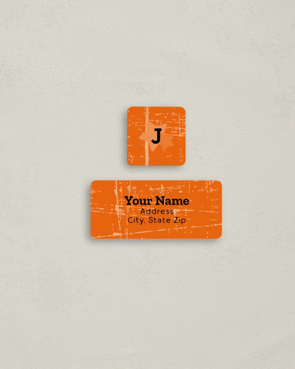 This is a 2¼" x 1" Labels; 1" x 1" Seals Return Address Label called Little Skateboarder printed in full color