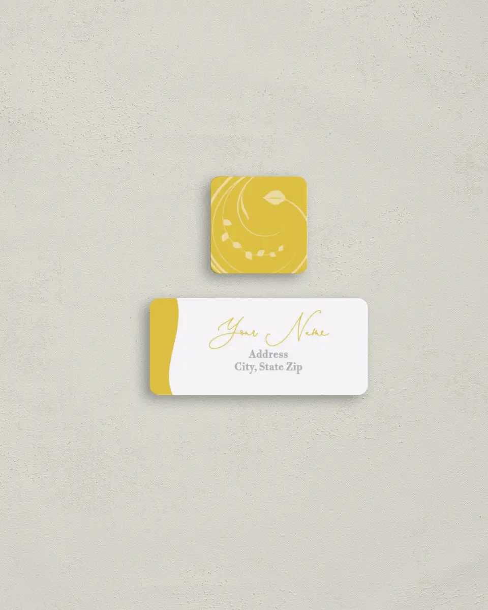 This is a 2¼" x 1" Labels; 1" x 1" Seals Return Address Label called Tenderness Grows printed in full color