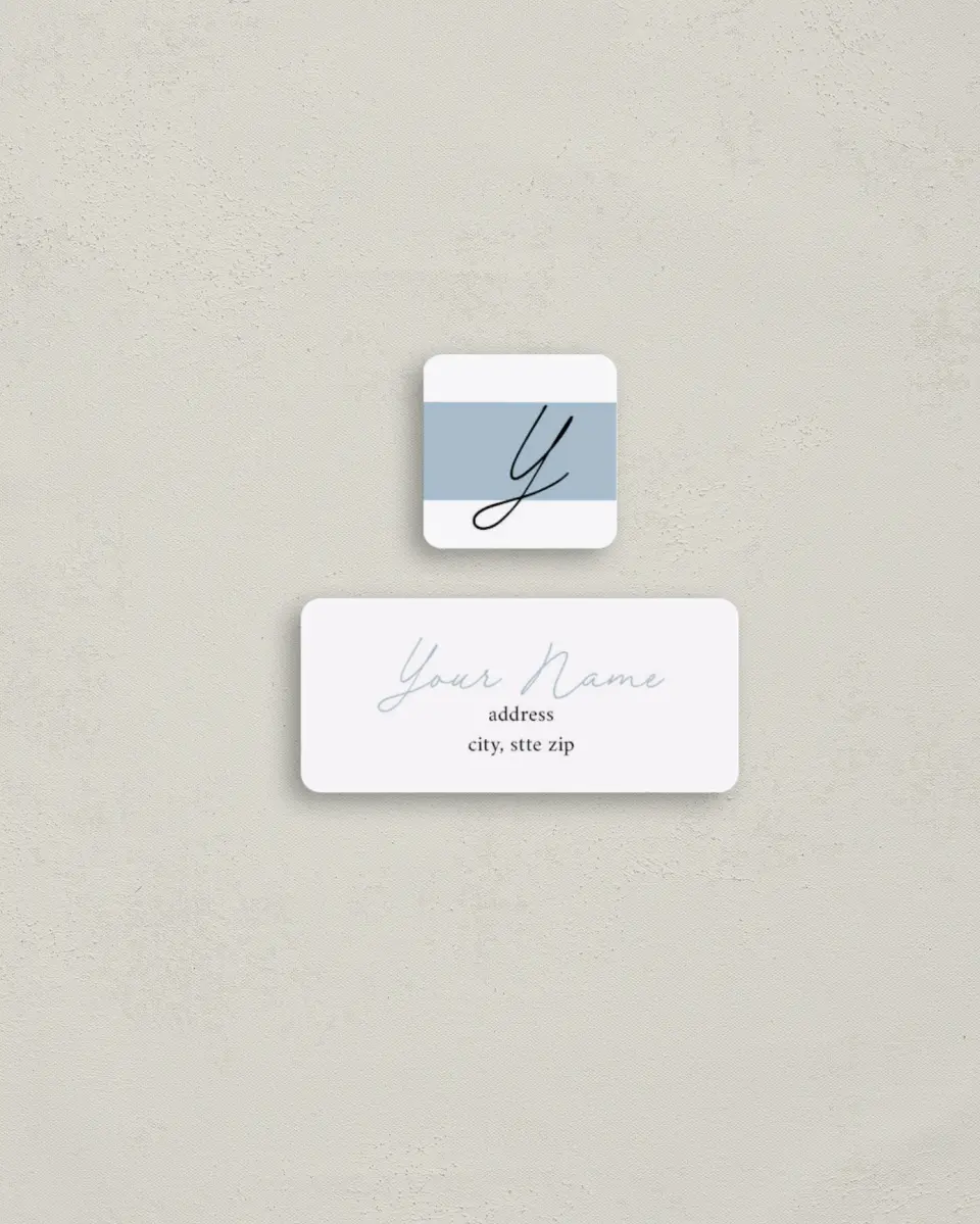 This is a 2¼" x 1" Labels; 1" x 1" Seals Return Address Label called An Elegant Affair printed in full color