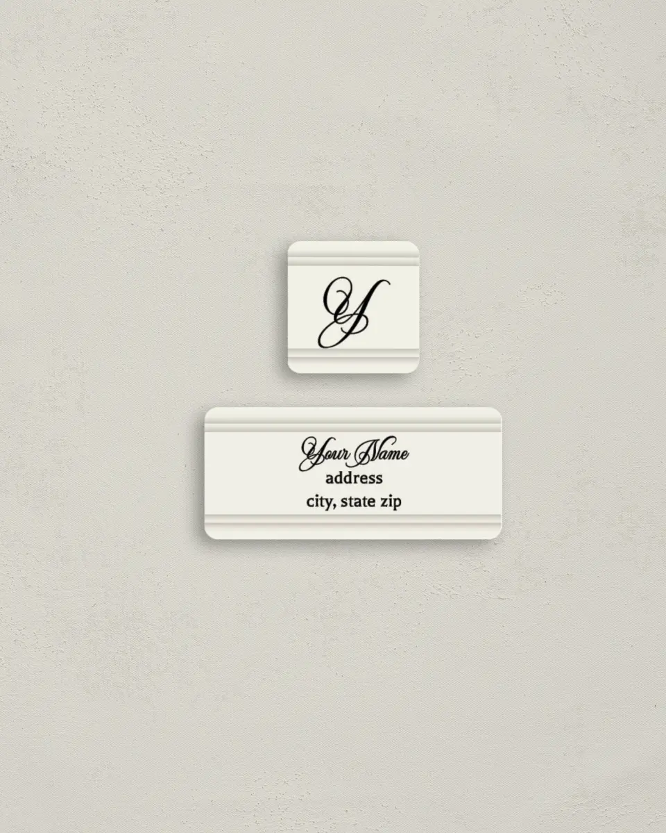 This is a 2¼" x 1" Labels; 1" x 1" Seals Return Address Label called Layered Photo Frames printed in full color