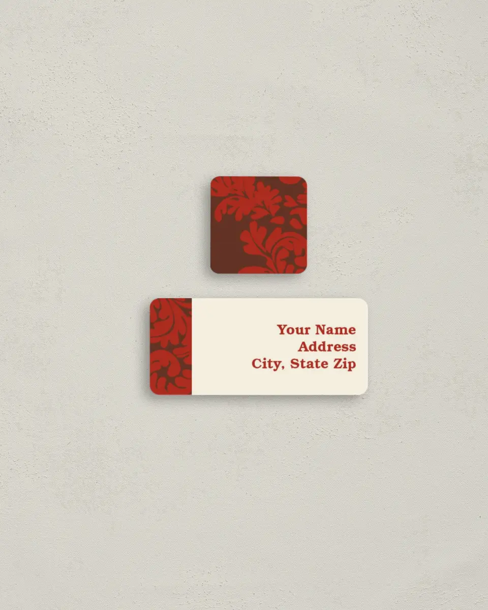 This is a 2¼" x 1" Labels; 1" x 1" Seals Return Address Label called Holiday Tradition printed in full color