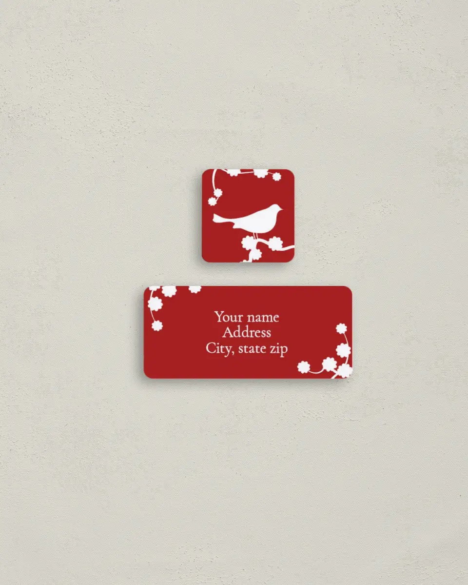 This is a 2¼" x 1" Labels; 1" x 1" Seals Return Address Label called Simple Outline printed in full color