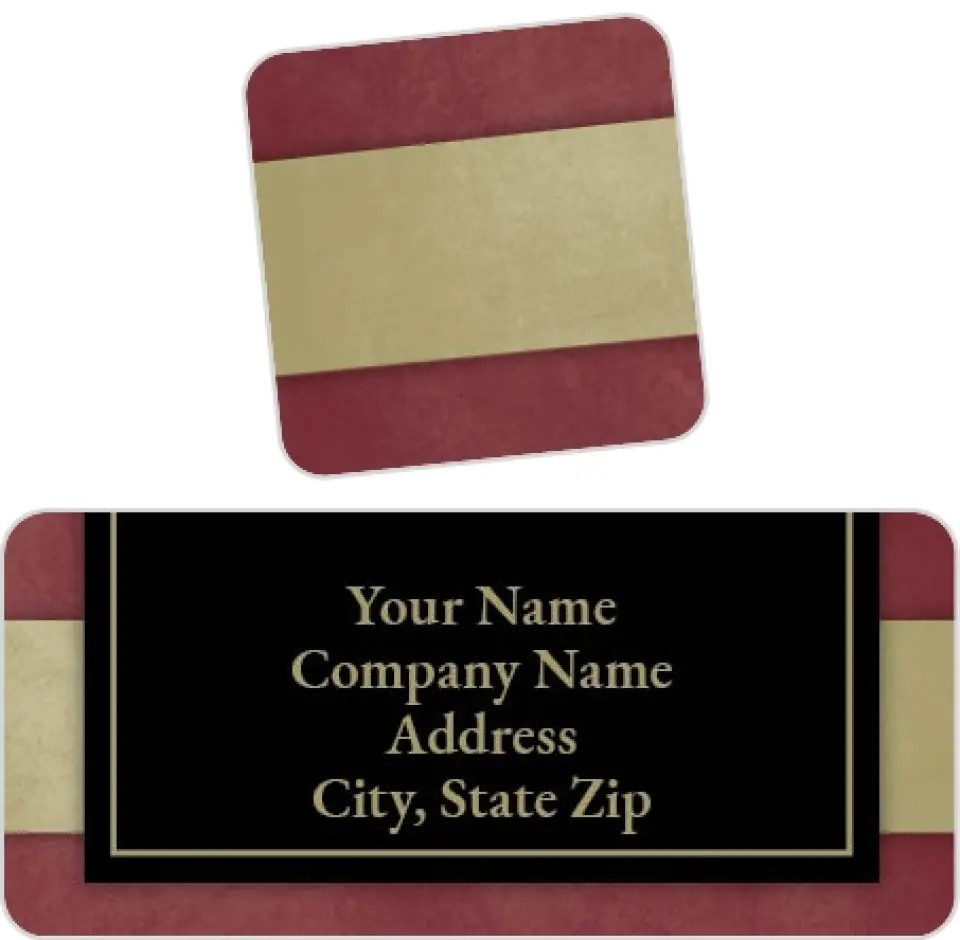 This is a 2¼" x 1" Labels; 1" x 1" Seals Return Address Label called Stately Christmas printed in full color