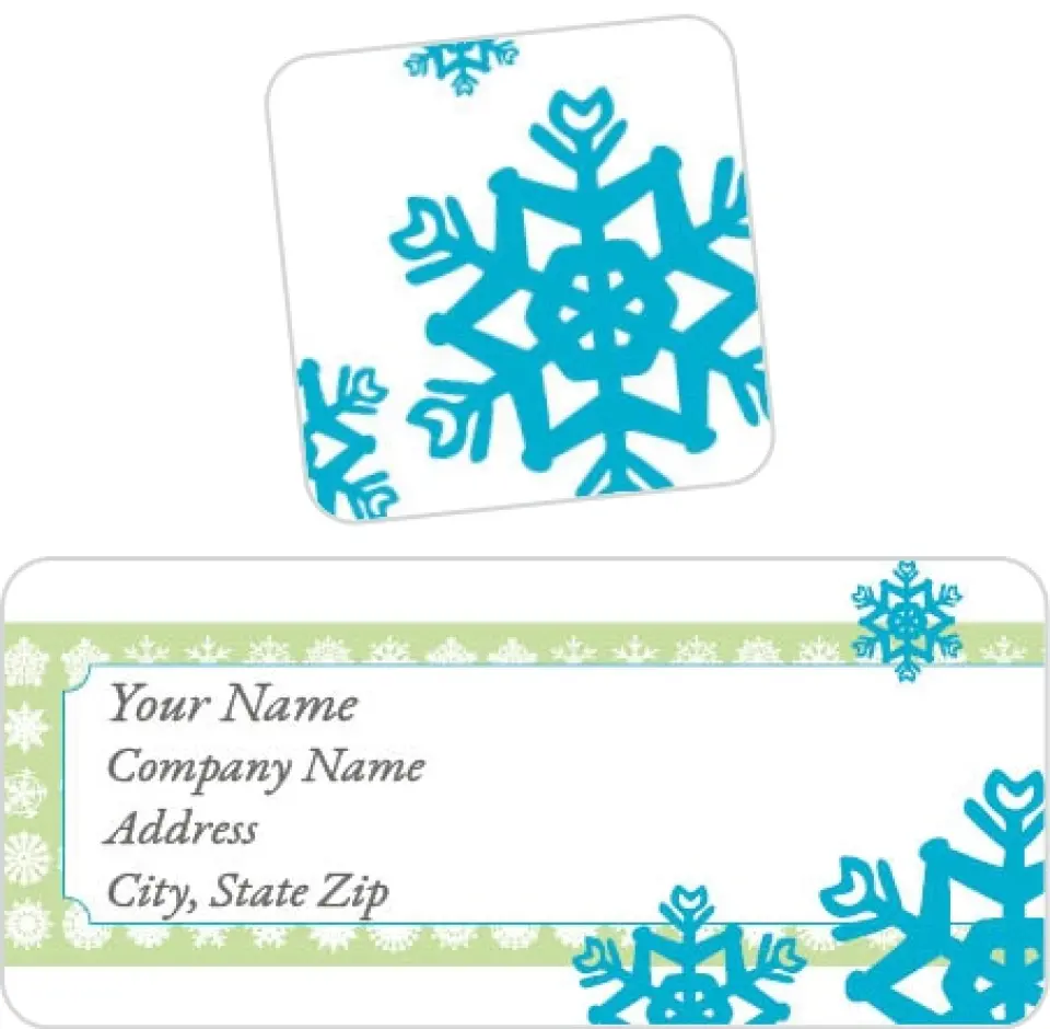 This is a 2¼" x 1" Labels; 1" x 1" Seals Return Address Label called Goodwill Wishes printed in full color