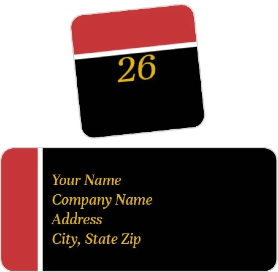 This is a 2¼" x 1" Labels; 1" x 1" Seals Return Address Label called Holiday Wishes printed in full color
