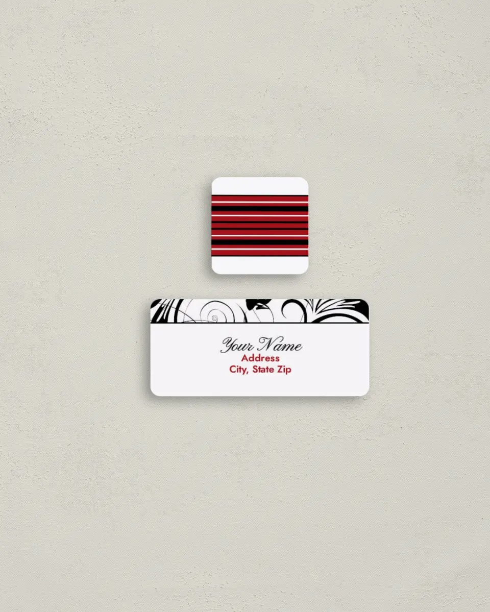 This is a 2¼" x 1" Labels; 1" x 1" Seals Return Address Label called Traditional Christmas printed in full color