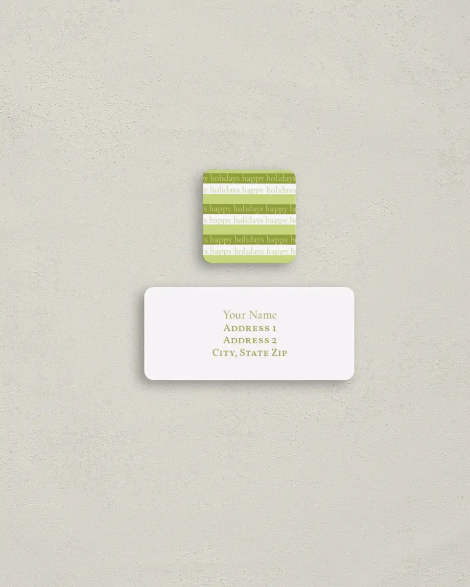 This is a 2¼" x 1" Labels; 1" x 1" Seals Return Address Label called Holiday Joy printed in full color