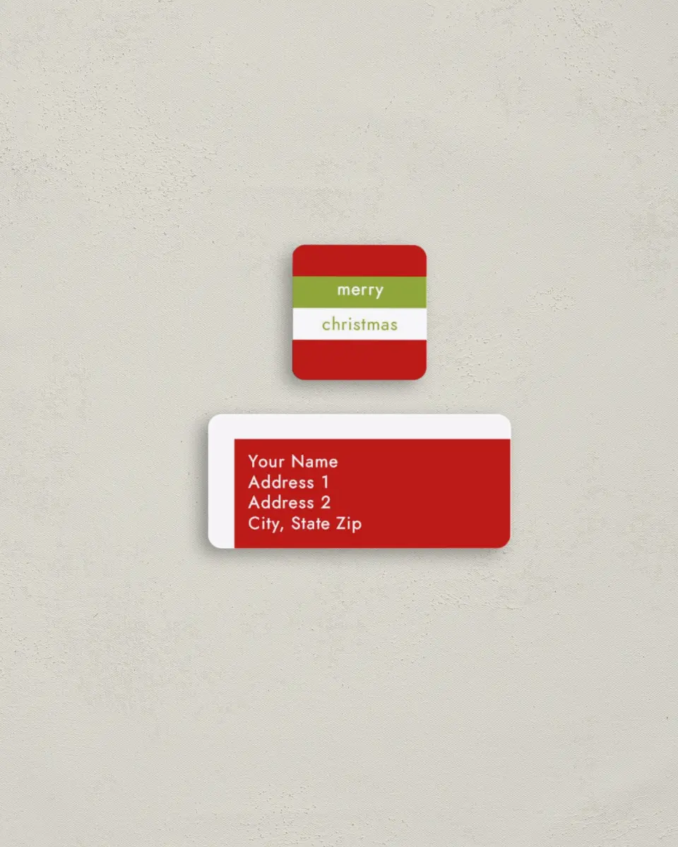 This is a 2¼" x 1" Labels; 1" x 1" Seals Return Address Label called Christmas Wonder printed in full color