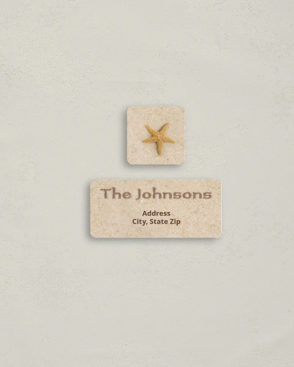 This is a 2¼" x 1" Labels; 1" x 1" Seals Return Address Label called Christmas at the Beach printed in full color