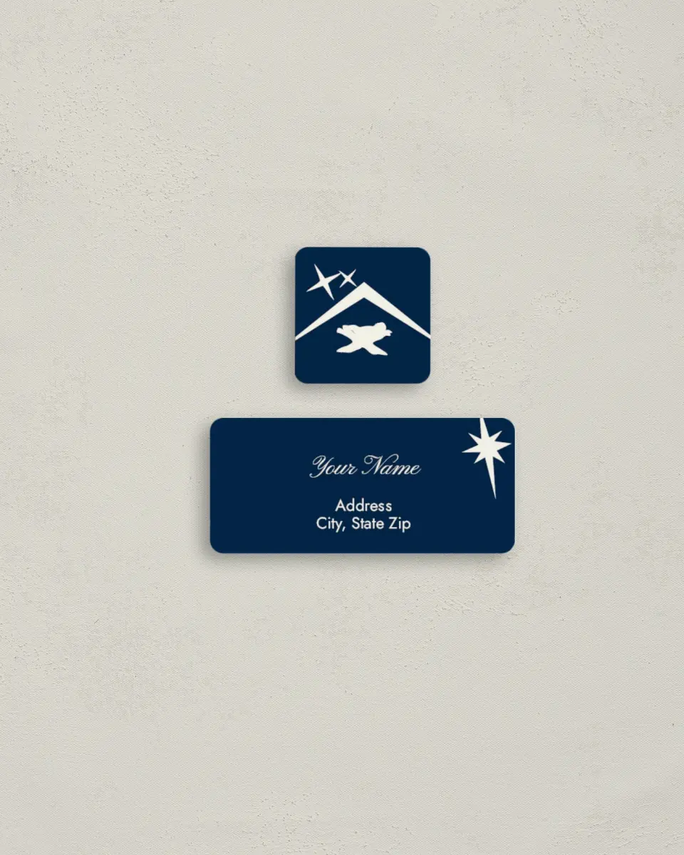 This is a 2¼" x 1" Labels; 1" x 1" Seals Return Address Label called Christmas Nativity Scene printed in full color