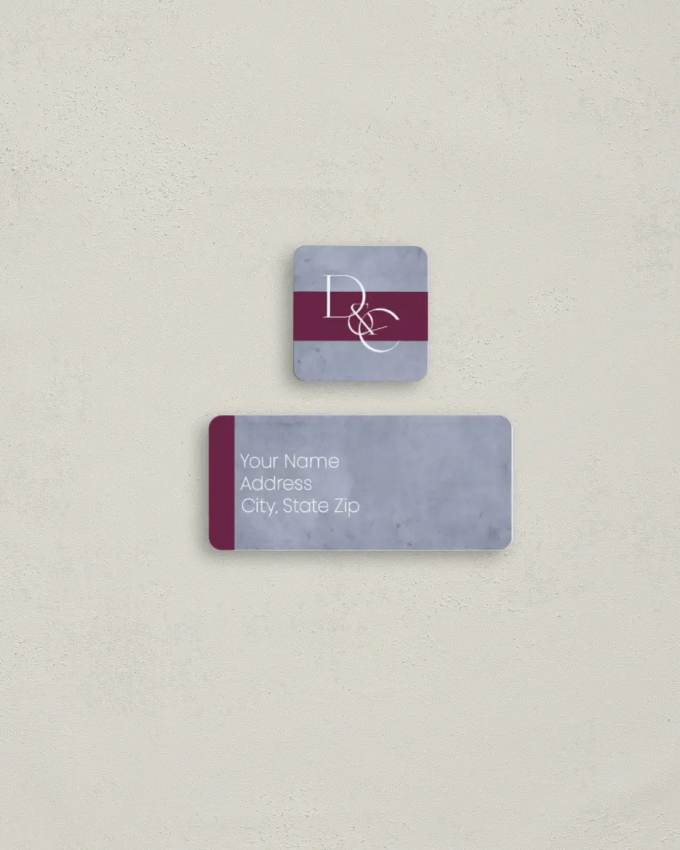 This is a 2¼" x 1" Labels; 1" x 1" Seals Return Address Label called Fetching Frames printed in full color