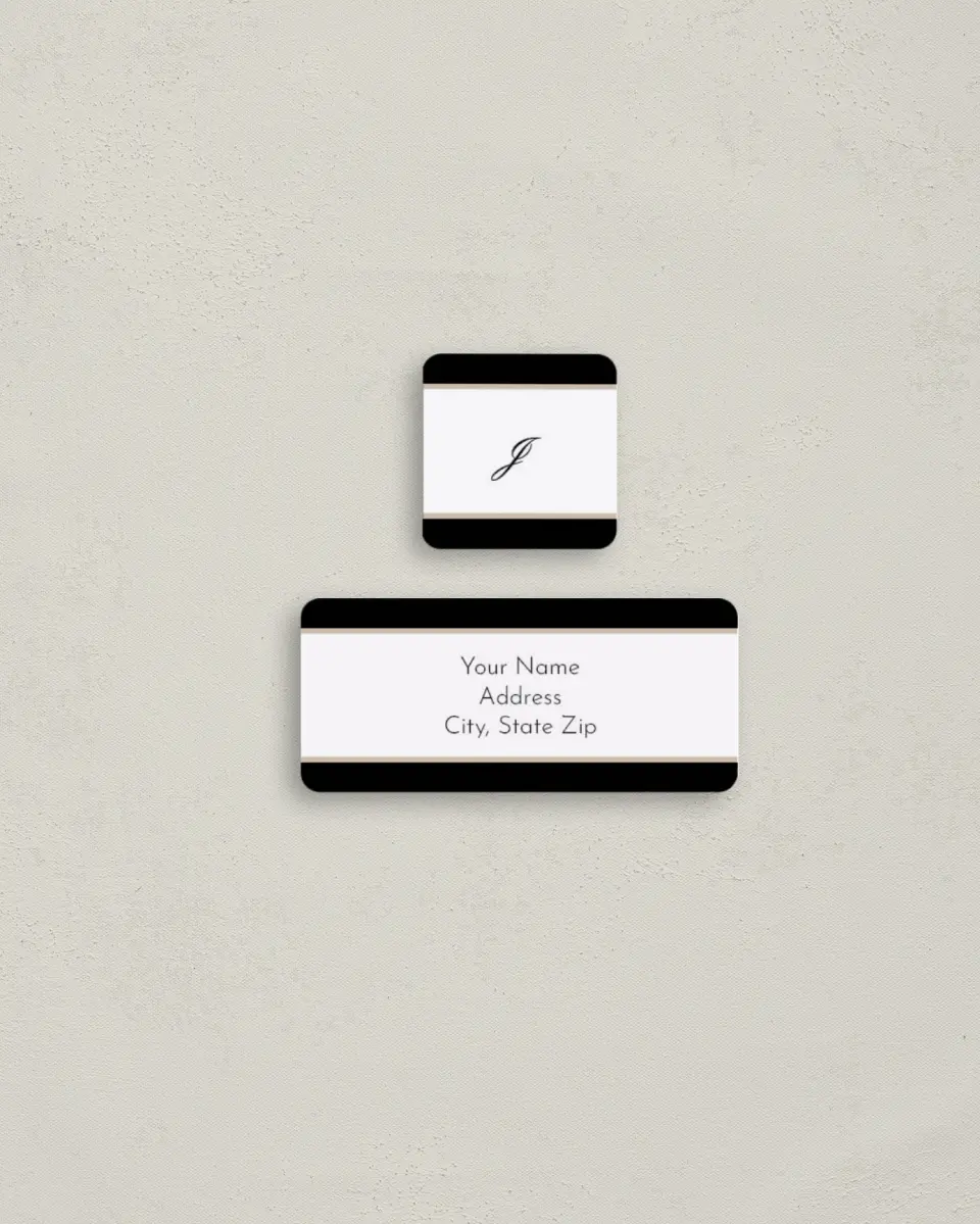 This is a 2¼" x 1" Labels; 1" x 1" Seals Return Address Label called Classic New York printed in full color