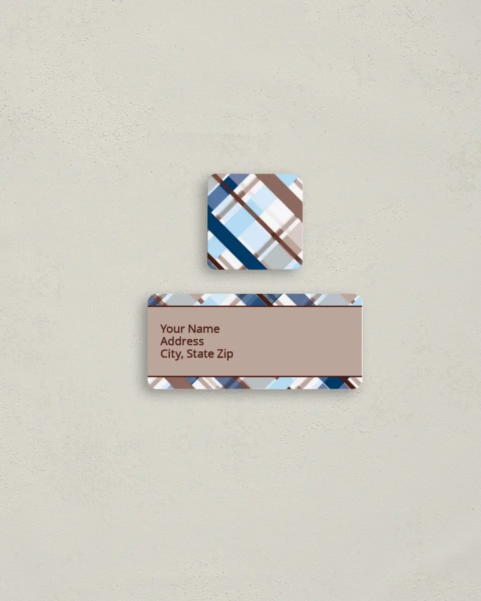 This is a 2¼" x 1" Labels; 1" x 1" Seals Return Address Label called Golf printed in full color