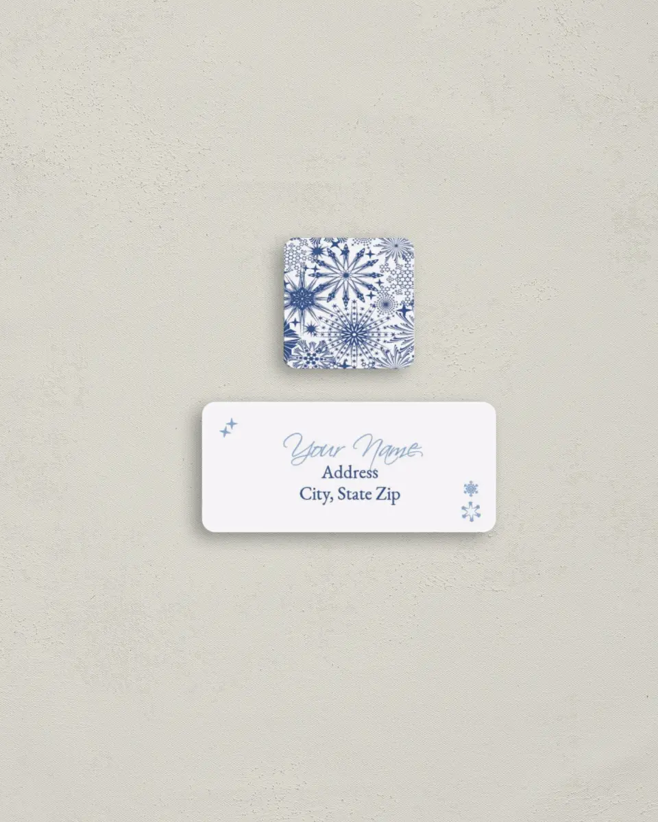 This is a 2¼" x 1" Labels; 1" x 1" Seals Return Address Label called Christmas Bell printed in full color