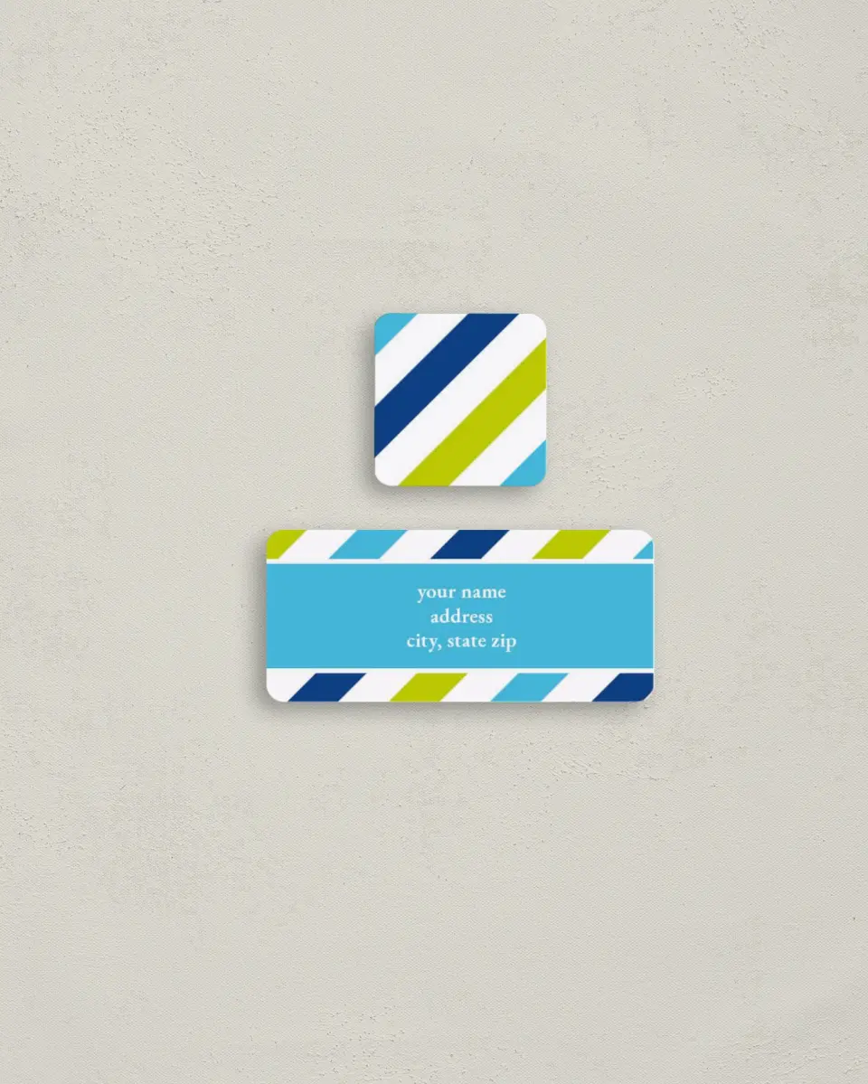This is a 2¼" x 1" Labels; 1" x 1" Seals Return Address Label called One Love printed in full color