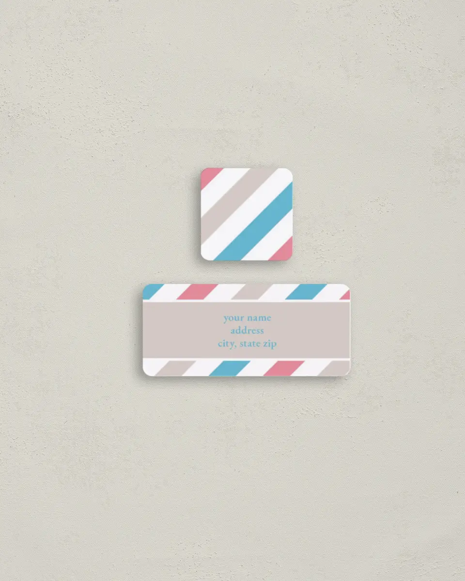 This is a 2¼" x 1" Labels; 1" x 1" Seals Return Address Label called Baby Turning One printed in full color