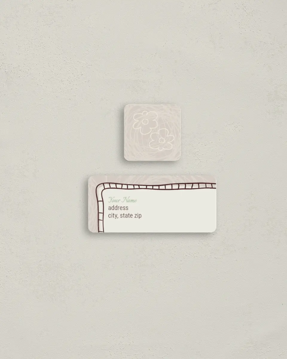 This is a 2¼" x 1" Labels; 1" x 1" Seals Return Address Label called Photo Charm printed in full color