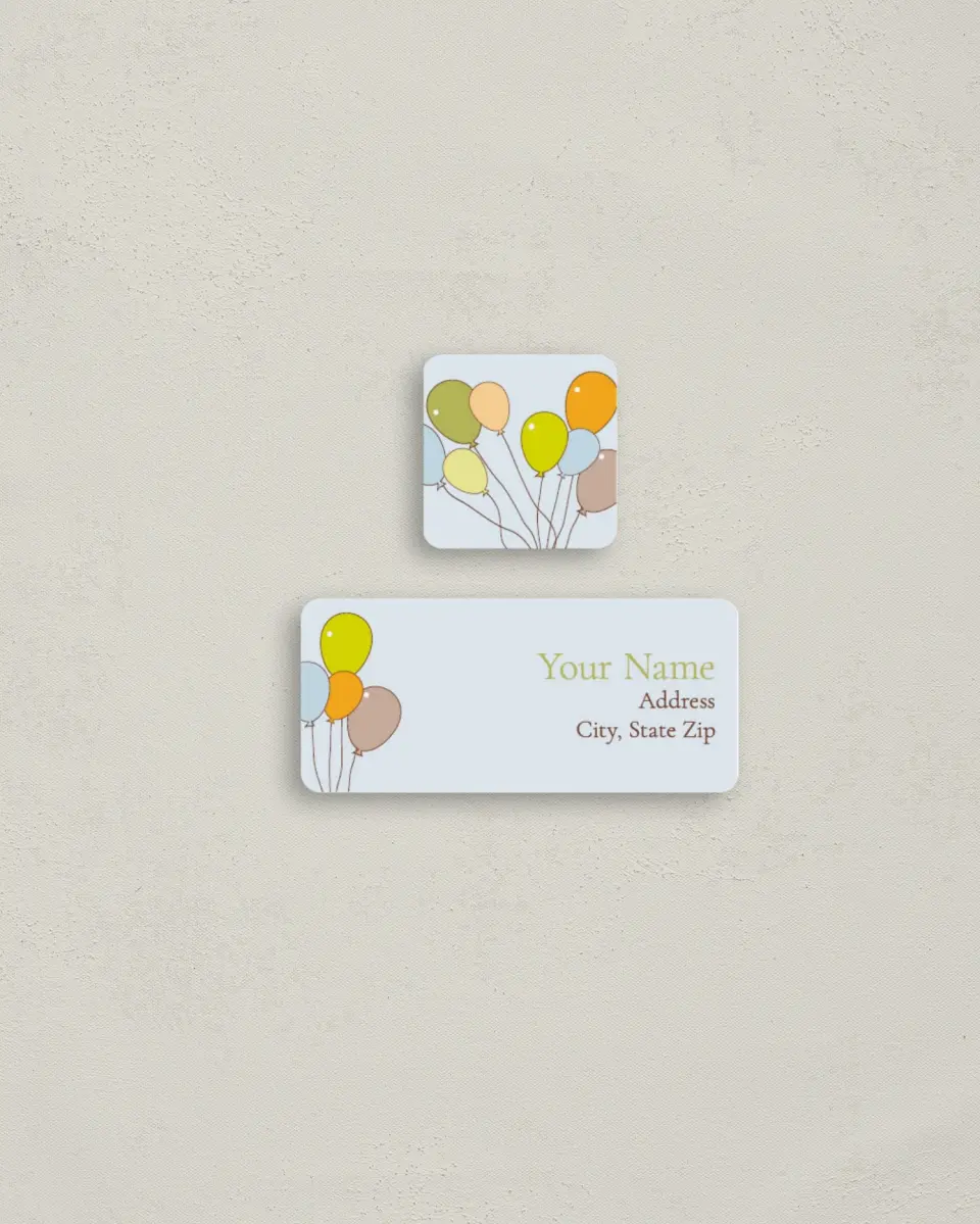 This is a 2¼" x 1" Labels; 1" x 1" Seals Return Address Label called Love Your 40's printed in full color