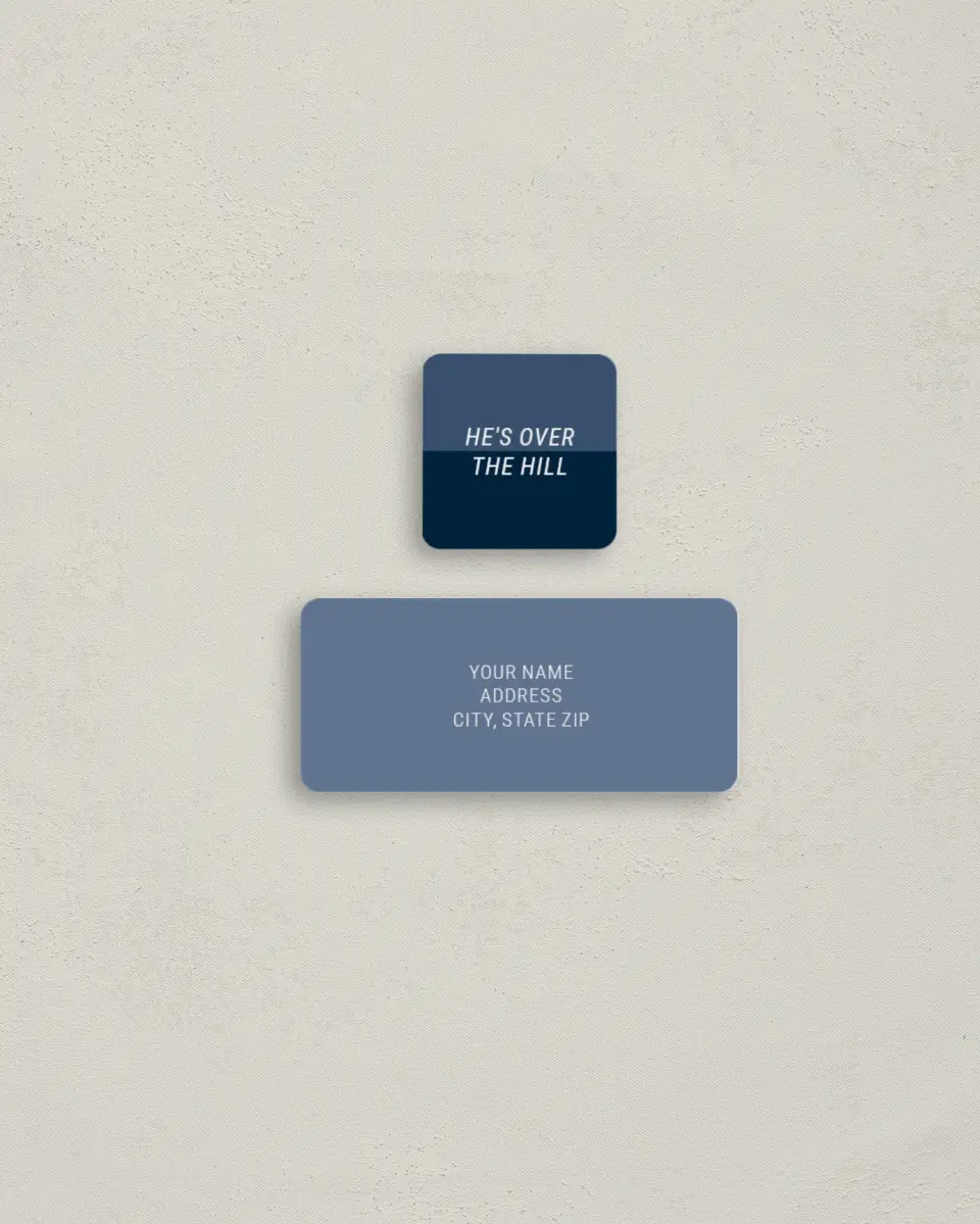 This is a 2¼" x 1" Labels; 1" x 1" Seals Return Address Label called Ain't Fifty Nifty? printed in full color