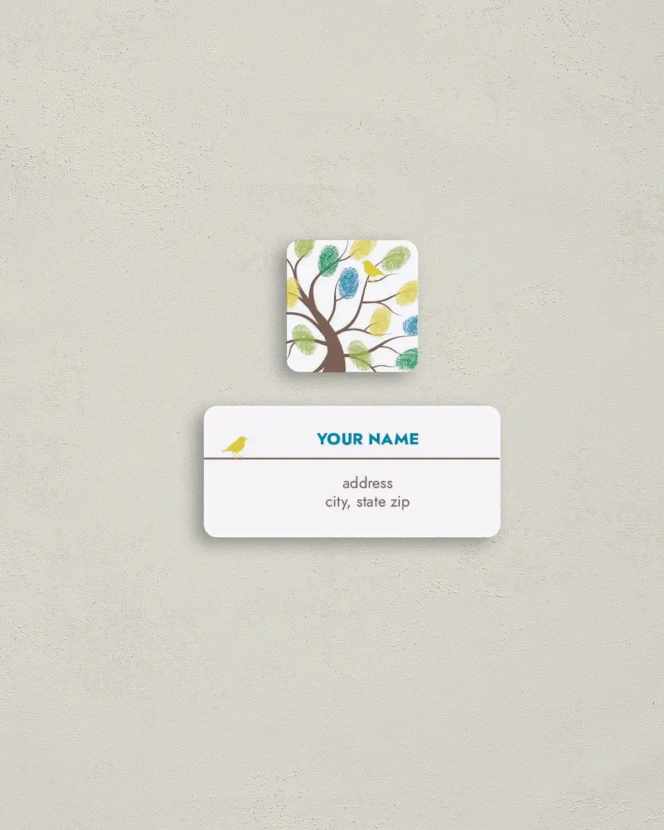This is a 2¼" x 1" Labels; 1" x 1" Seals Return Address Label called The Great Get-Together printed in full color