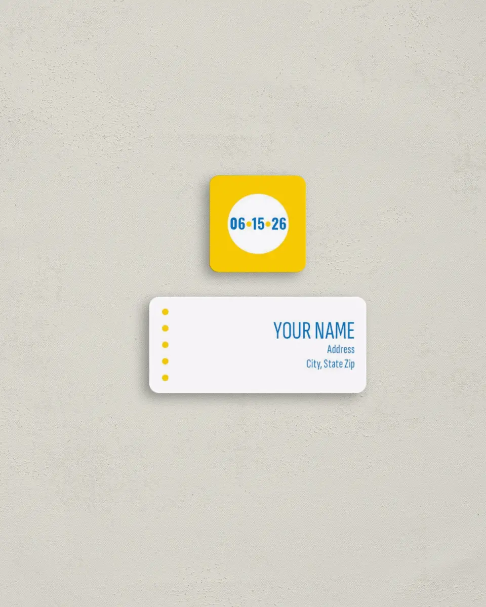 This is a 2¼" x 1" Labels; 1" x 1" Seals Return Address Label called I Got You Babe! printed in full color