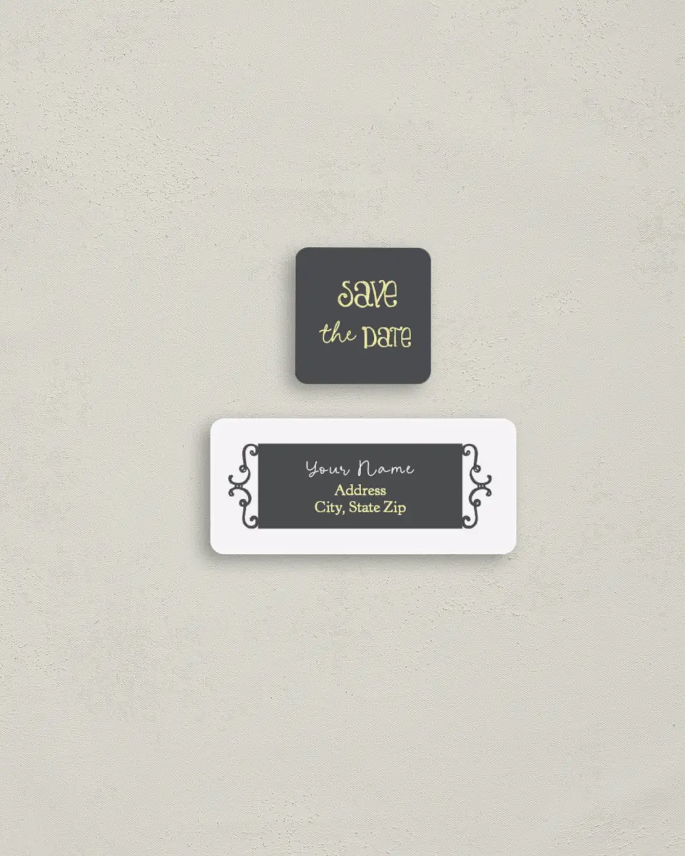 This is a 2¼" x 1" Labels; 1" x 1" Seals Return Address Label called Chalk it up to Love printed in full color