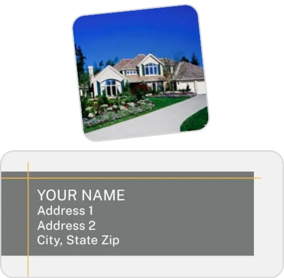 This is a 2¼" x 1" Labels; 1" x 1" Seals Return Address Label called Popular Property printed in full color