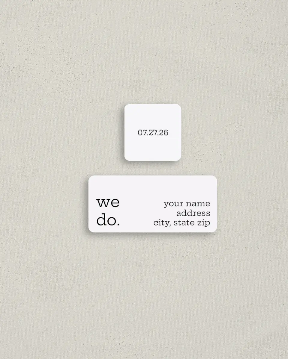 This is a 2¼" x 1" Labels; 1" x 1" Seals Return Address Label called We do. printed in full color