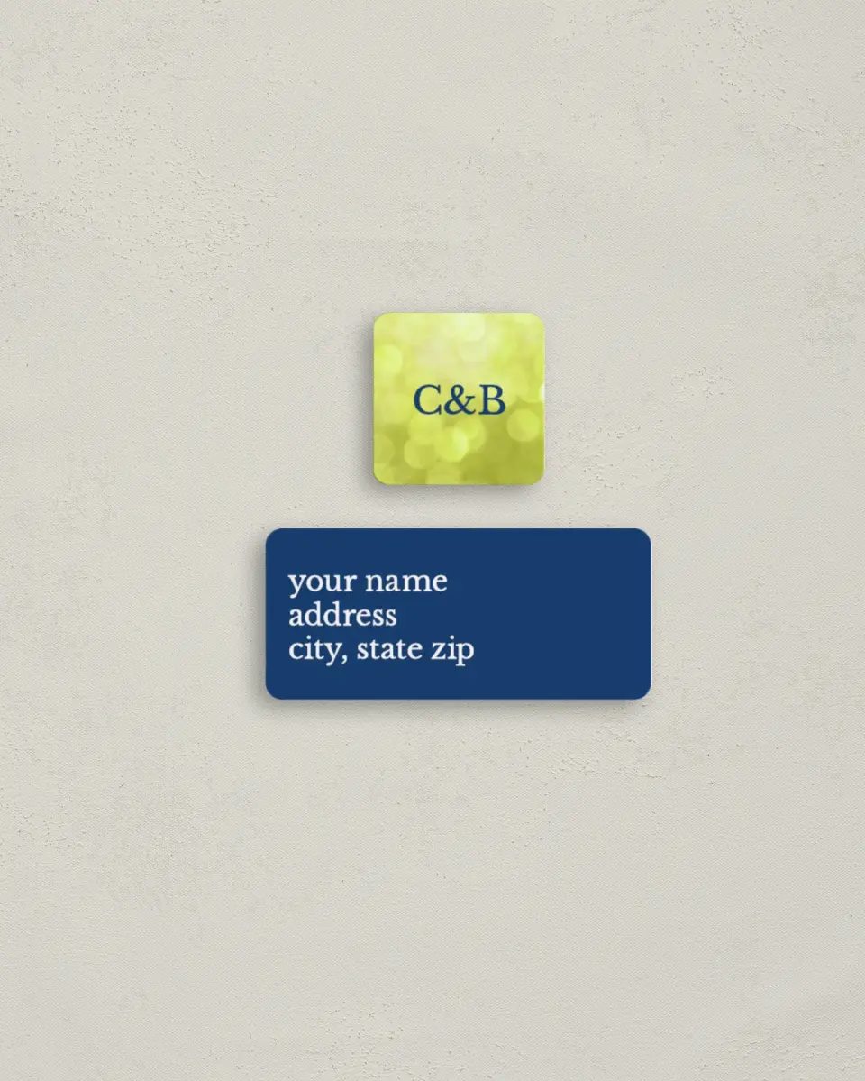 This is a 2¼" x 1" Labels; 1" x 1" Seals Return Address Label called Timeless Photo printed in full color