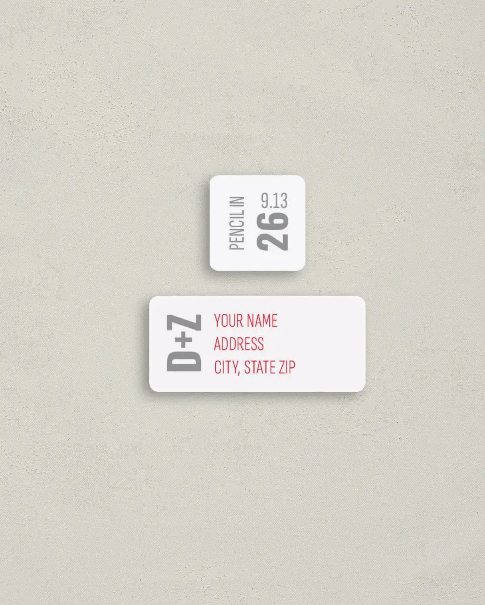 This is a 2¼" x 1" Labels; 1" x 1" Seals Return Address Label called Bold Type printed in full color