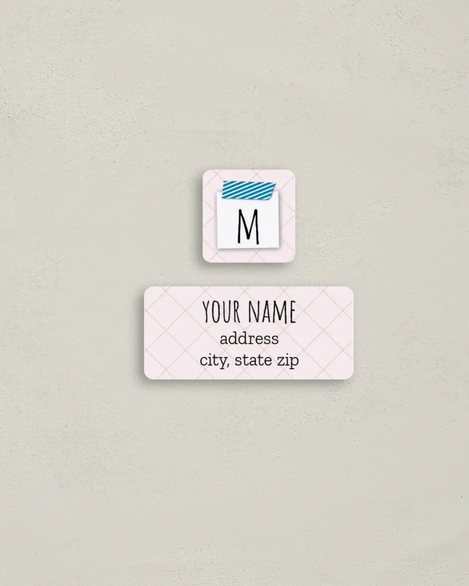 This is a 2¼" x 1" Labels; 1" x 1" Seals Return Address Label called Washi Photo Collection printed in full color