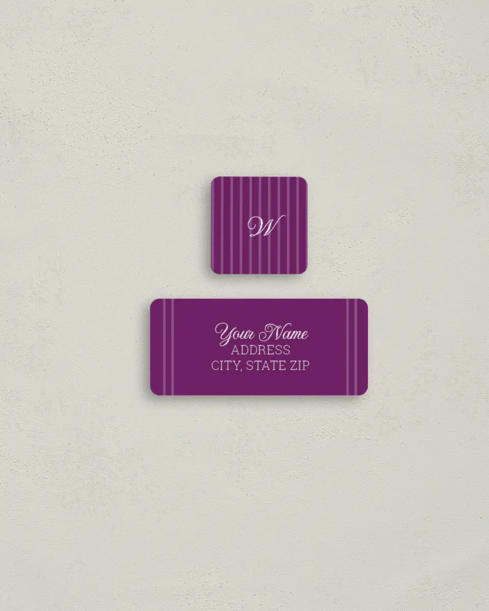 This is a 2¼" x 1" Labels; 1" x 1" Seals Return Address Label called Simply Smitten printed in full color