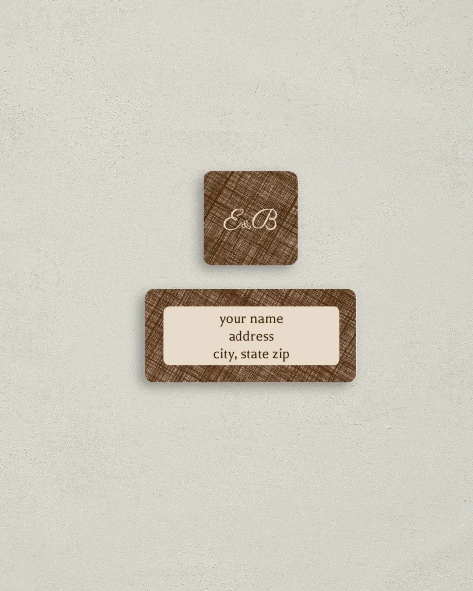 This is a 2¼" x 1" Labels; 1" x 1" Seals Return Address Label called Our Sweet Love printed in full color