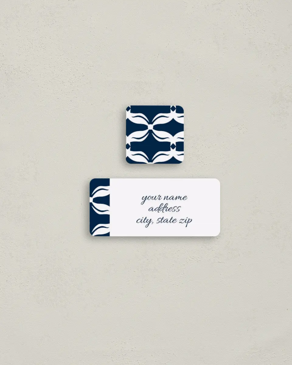 This is a 2¼" x 1" Labels; 1" x 1" Seals Return Address Label called She Said Yes printed in full color