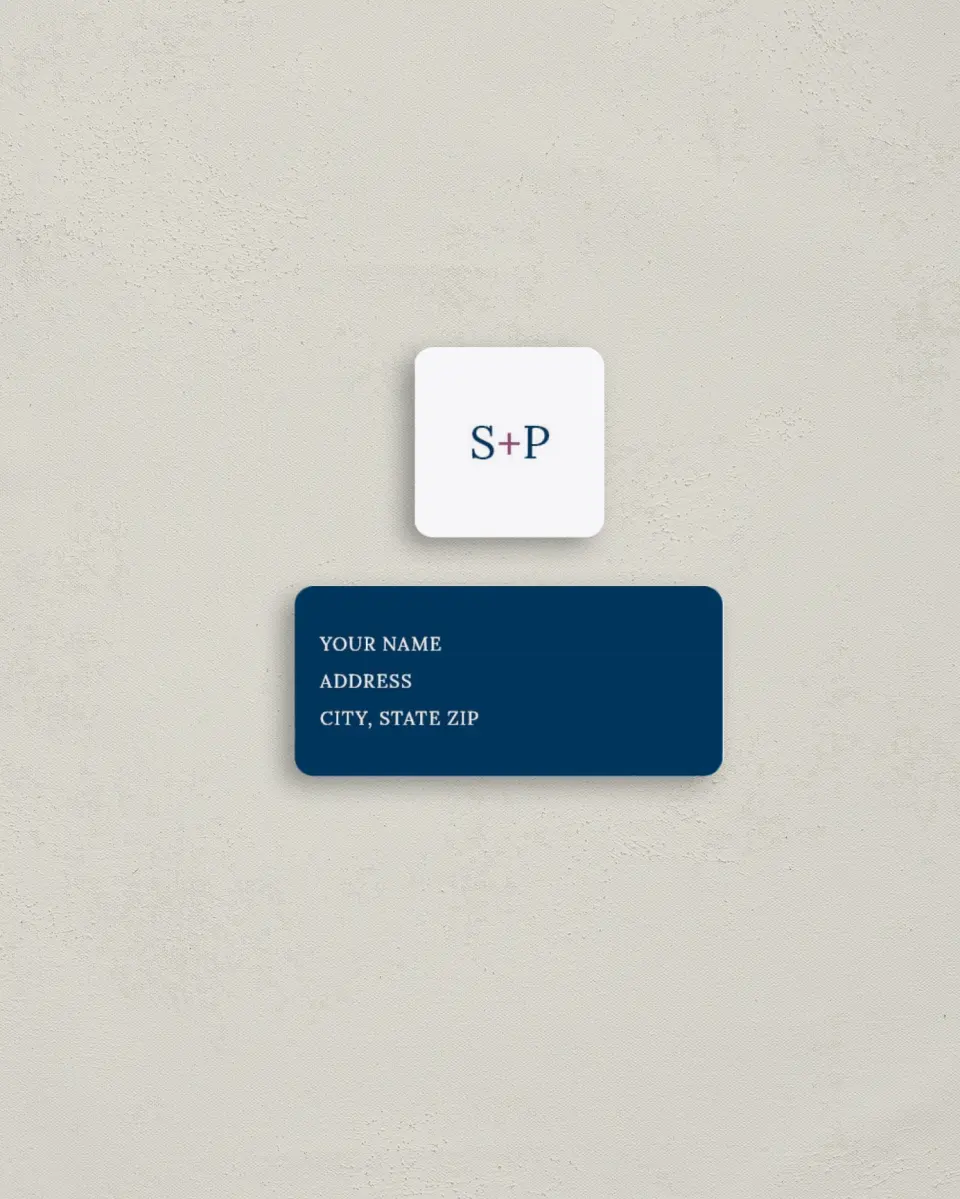 This is a 2¼" x 1" Labels; 1" x 1" Seals Return Address Label called Modern Calendar printed in full color